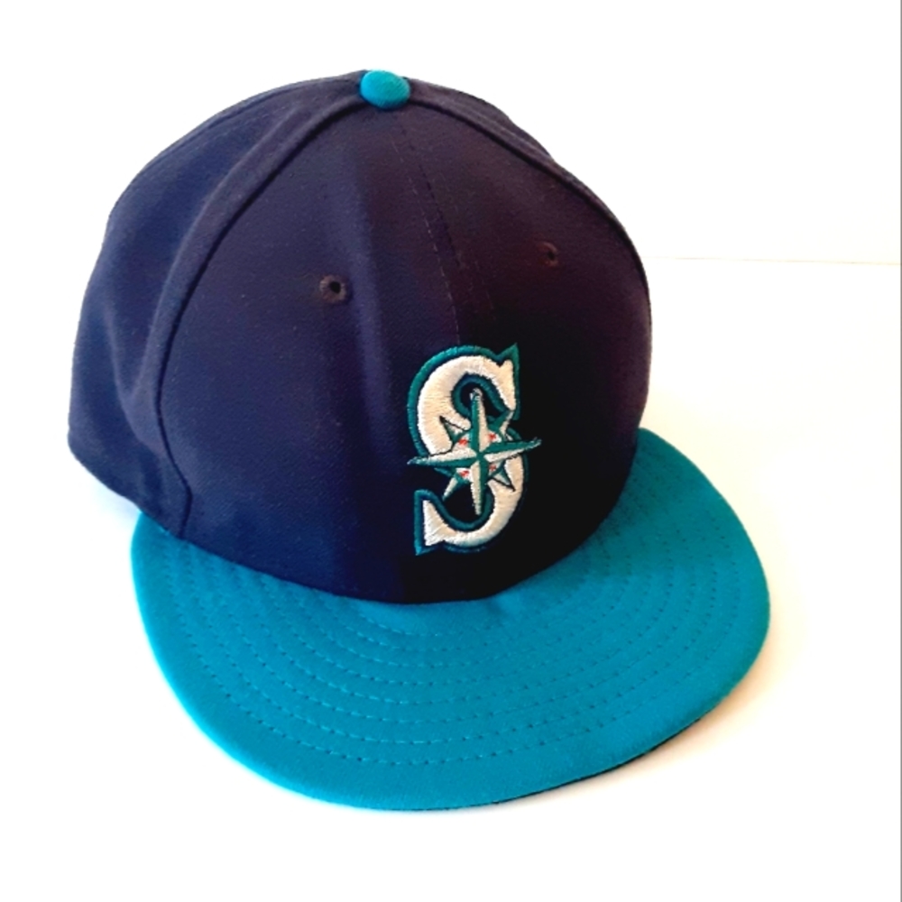 NEW ERA SEATTLE MARINERS 59FIFTY FITTED OFFICIAL ON-FIELD USA SIZE 7 5/8  60.6CM